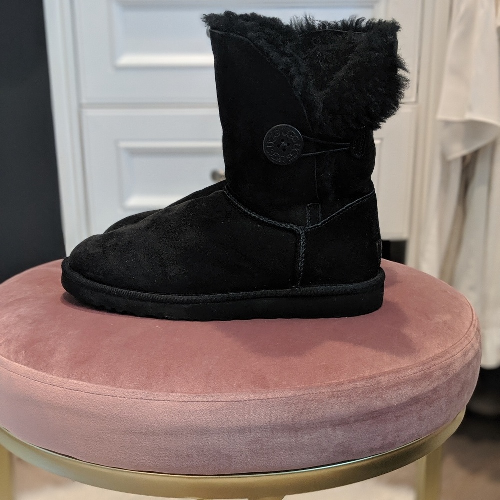 UGG Black Bailey Button Boot